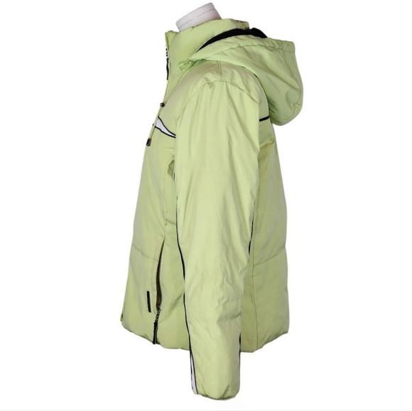 ZeroXposur Green Hooded Puffer Jacket M Down Blend Winter Coat Ski - Picture 3 of 16